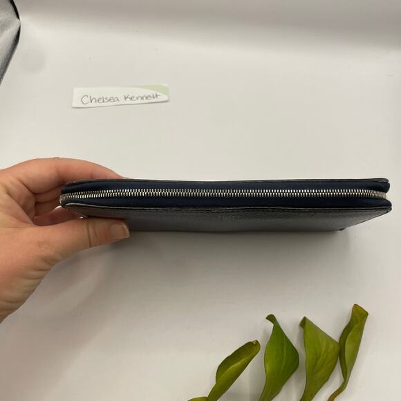 Celine Large Zip Around Wallet Multifuction Grained Calfskin Navy Blue - Picture 8 of 16